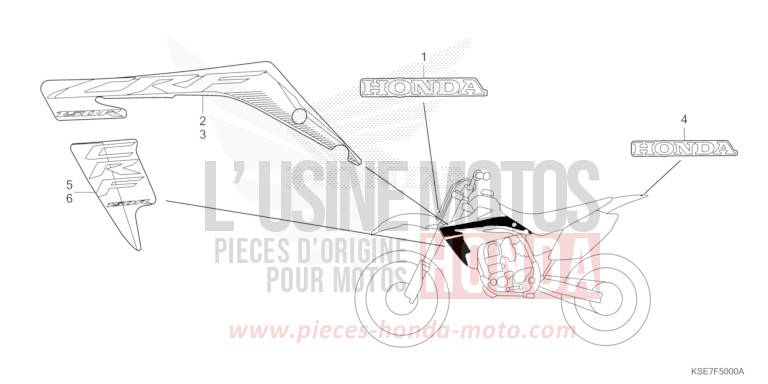 MARK for CRF150R "Big wheels" EXTREME RED (R292) from 2025